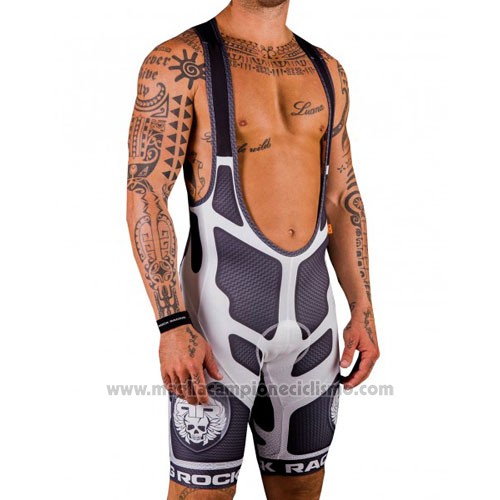 2016 Abbigliamento Ciclismo Rock Racing Argentato e Marrone Manica Corta e Salopette